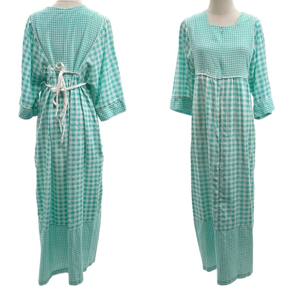 Leisure Life Vintage Gingham Lounge House Dress XL